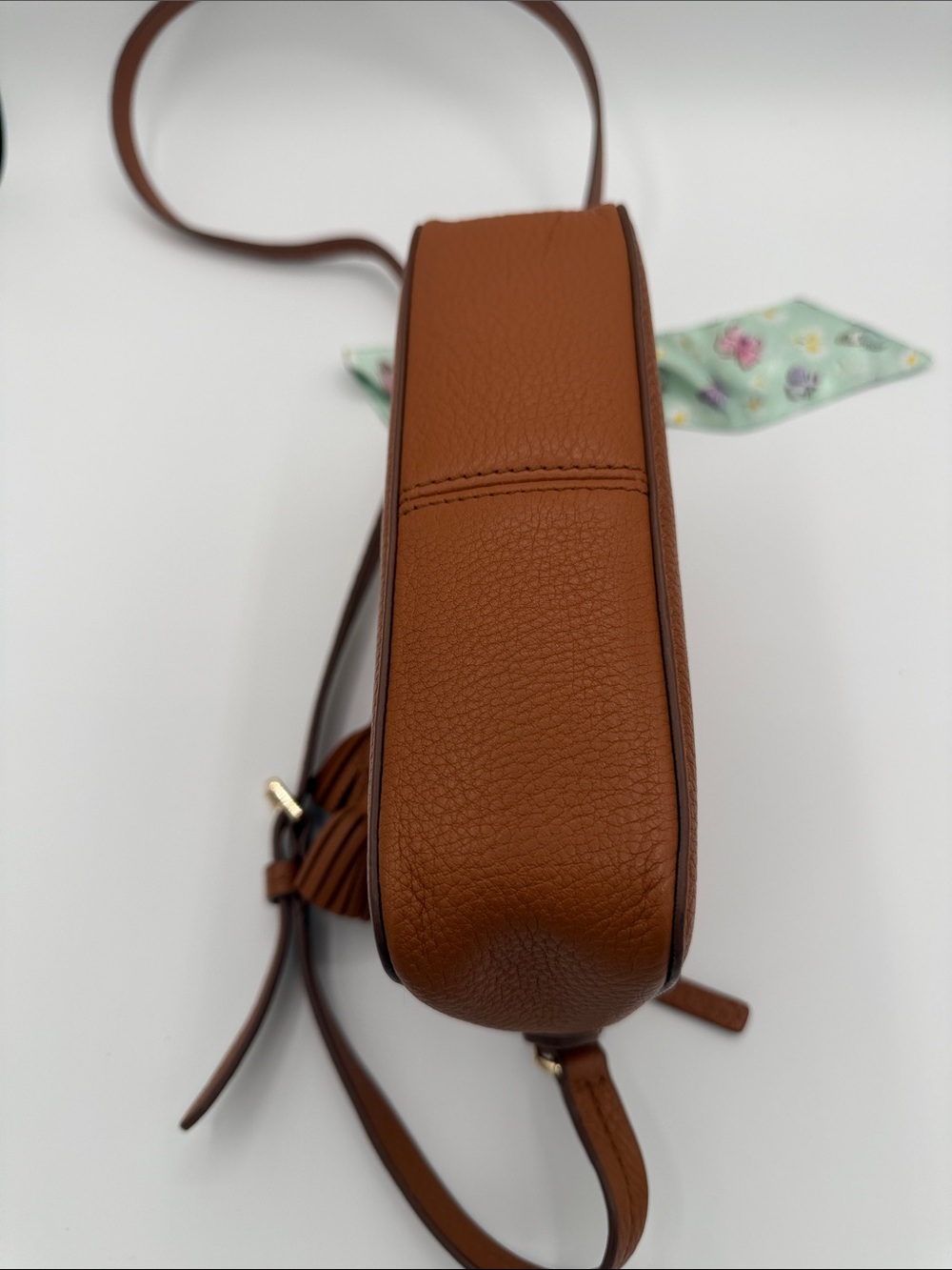 Kate Spade Brown Pebbled Leather Tassel Crossbody Bag - Picture 5 of 8